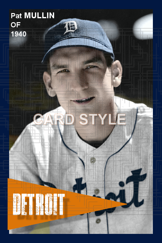 Pat Mullin - 1940 Detroit Tigers - choose a size & style