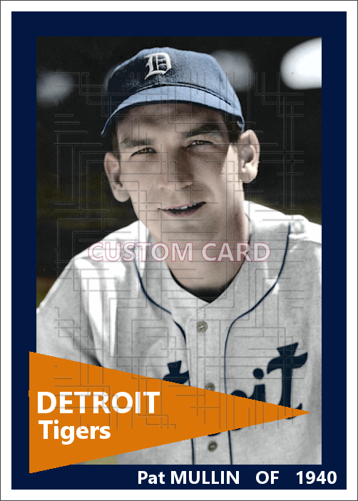 Pat Mullin - 1940 Detroit Tigers - choose a size & style