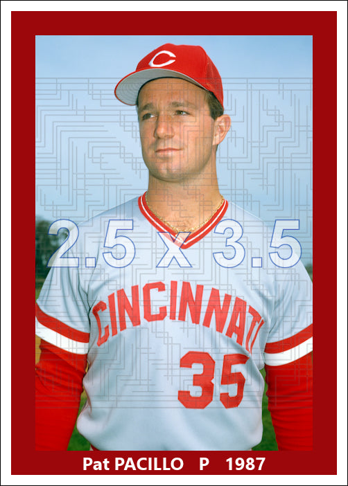 Pat Pacillo - 1987 Cincinnati Reds - choose a size & style