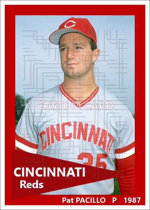 Pat Pacillo - 1987 Cincinnati Reds - choose a size & style