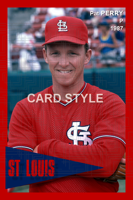 Pat Perry - 1987 St. Louis Cardinals - choose a size & style