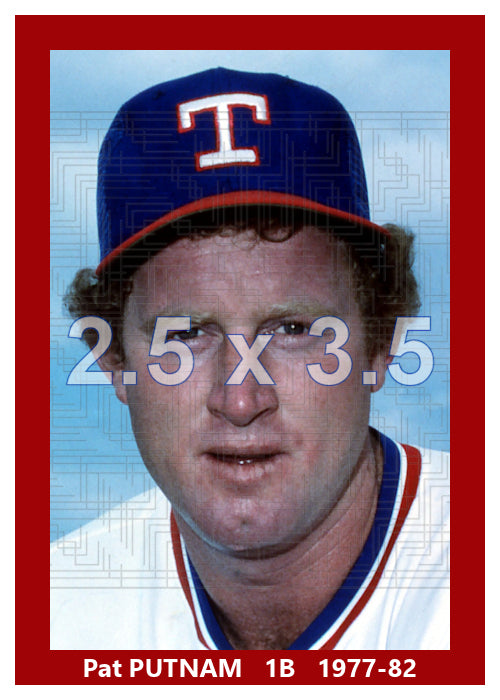 Pat Putnam - 1977-82 Texas Rangers - choose a size & style