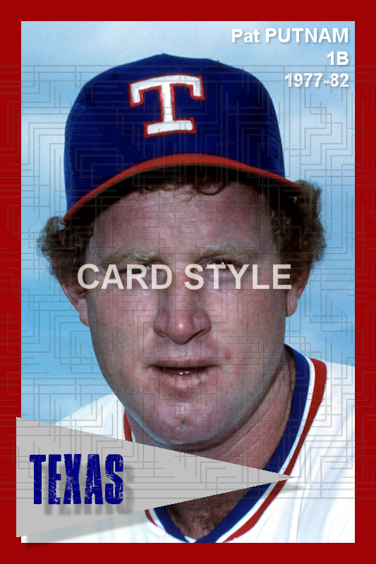 Pat Putnam - 1977-82 Texas Rangers - choose a size & style