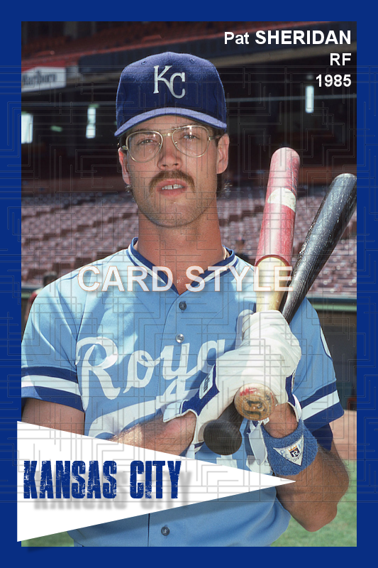 Pat Sheridan - 1985 Kansas City Royals - choose a size & style