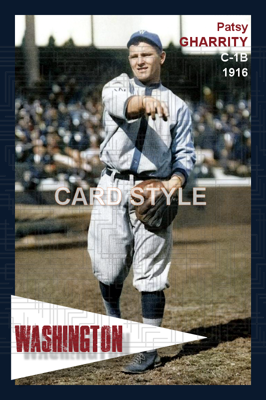 Patsy Gharrity - 1916 Washington Senators - choose a size & style