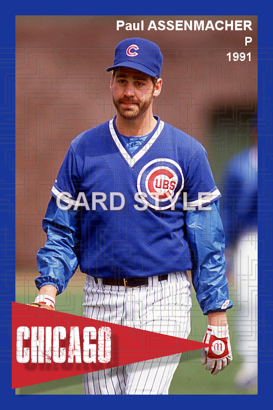 Paul Assenmacher - 1991 Chicago Cubs - choose a size & style