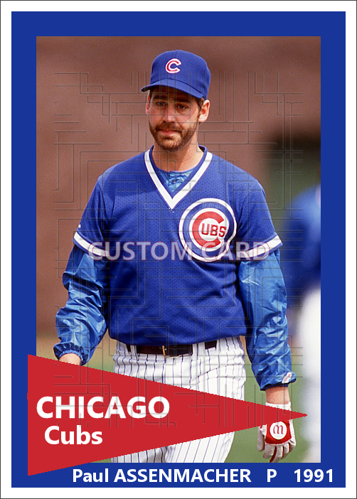 Paul Assenmacher - 1991 Chicago Cubs - choose a size & style