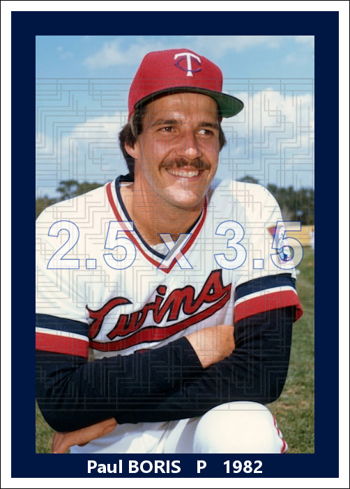 Paul Boris - 1982 Minnesota Twins - choose a size & style