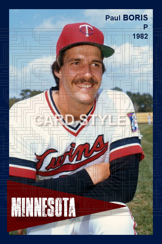 Paul Boris - 1982 Minnesota Twins - choose a size & style