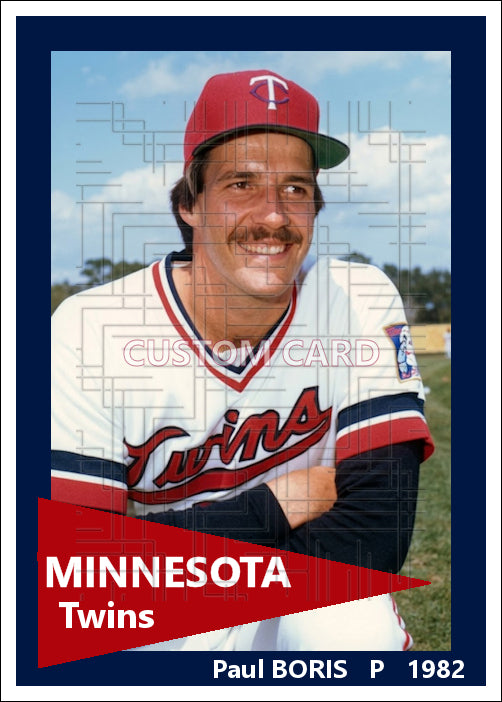 Paul Boris - 1982 Minnesota Twins - choose a size & style