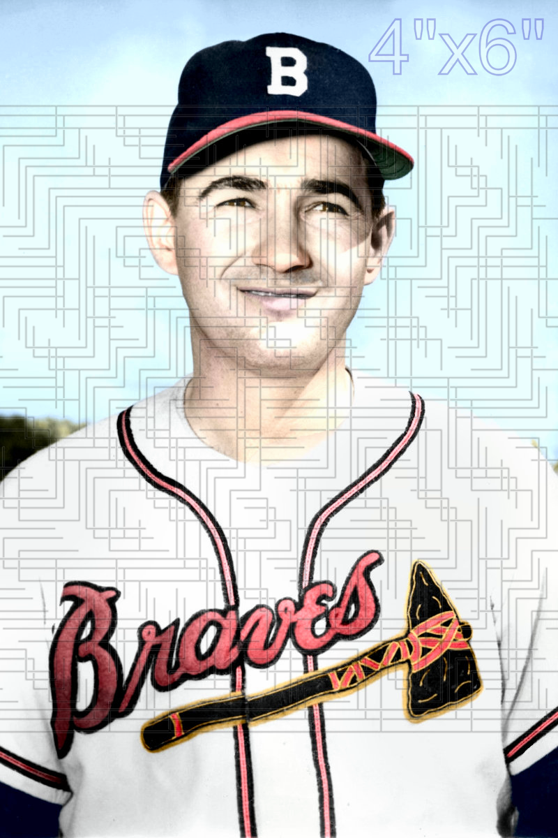 Paul Burris- 1952 Boston Braves - choose a size & style