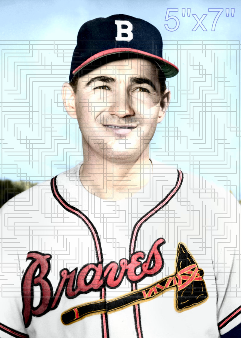 Paul Burris- 1952 Boston Braves - choose a size & style