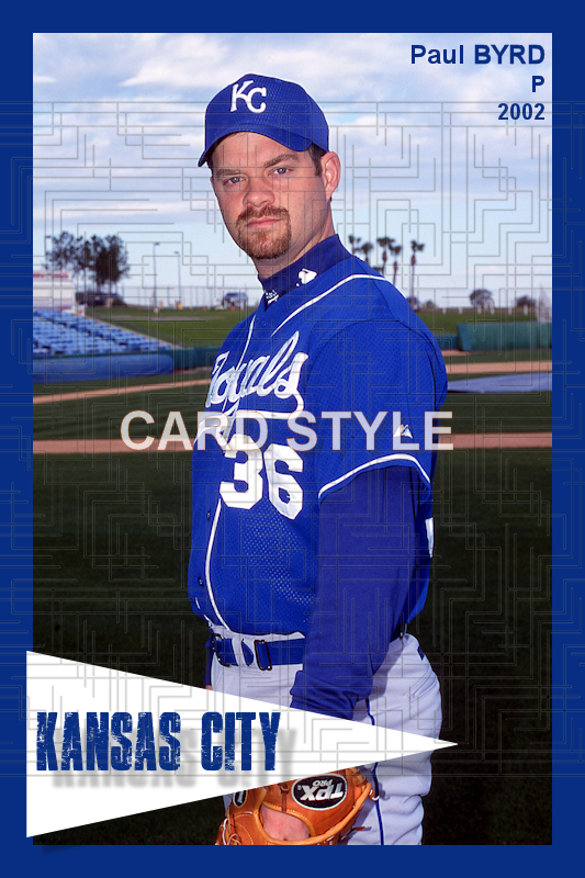 Paul Byrd - 2002 Kansas City Royals - choose a size & style