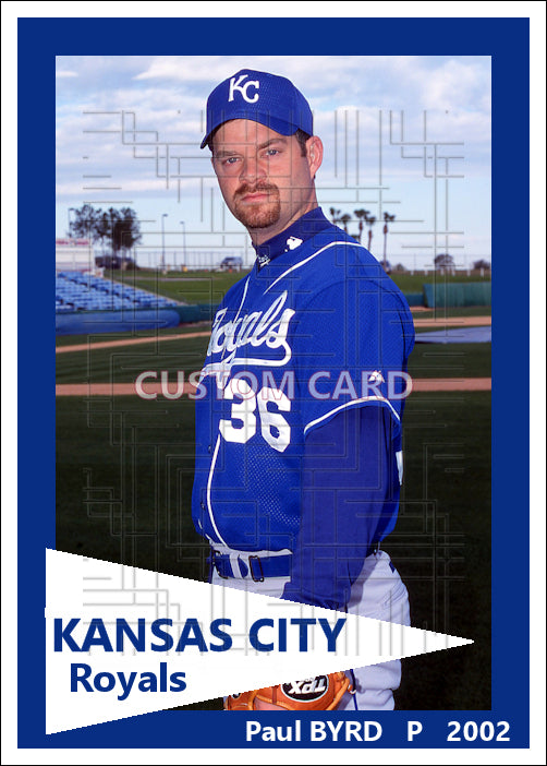 Paul Byrd - 2002 Kansas City Royals - choose a size & style