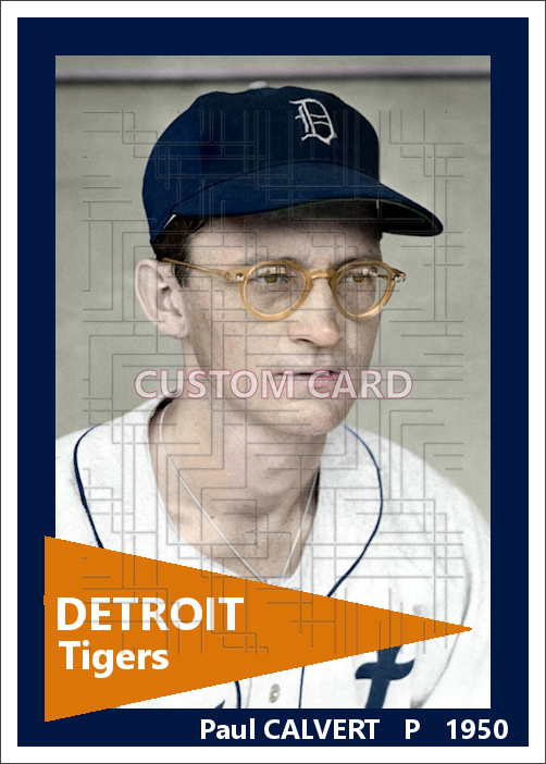 Paul Calvert - 1950 Detroit Tigers - choose a size & style