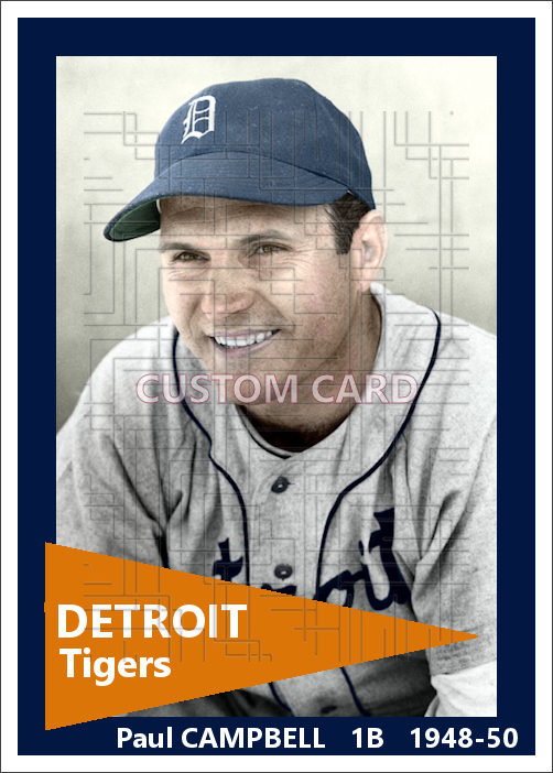 Paul Campbell - 1948-50 Detroit Tigers - choose a size & style