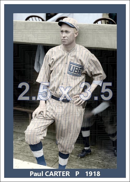 Paul Carter - 1918 Chicago Cubs - choose a size & style