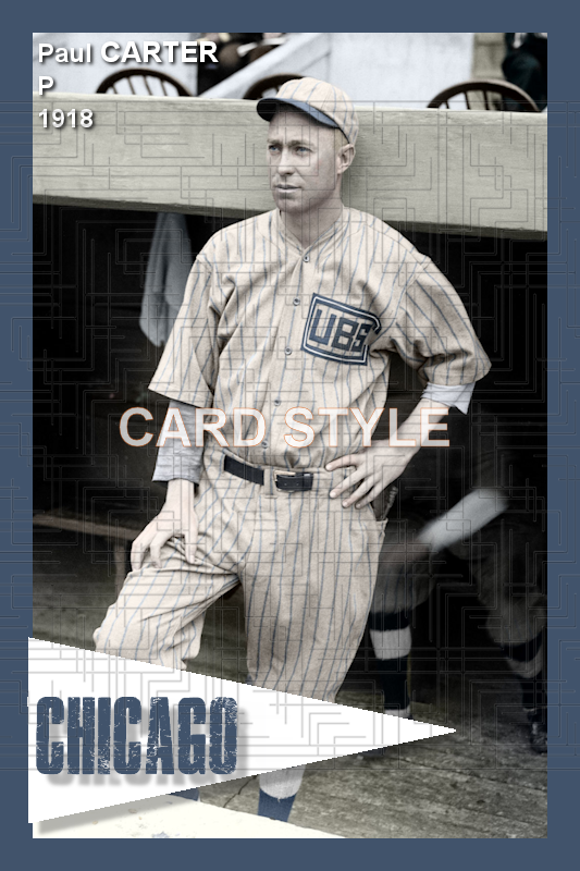 Paul Carter - 1918 Chicago Cubs - choose a size & style