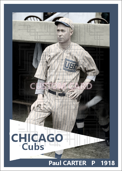 Paul Carter - 1918 Chicago Cubs - choose a size & style
