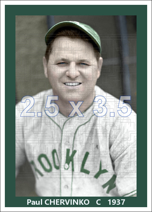 Paul Chervinko - 1937 Brooklyn Dodgers - choose a size & style