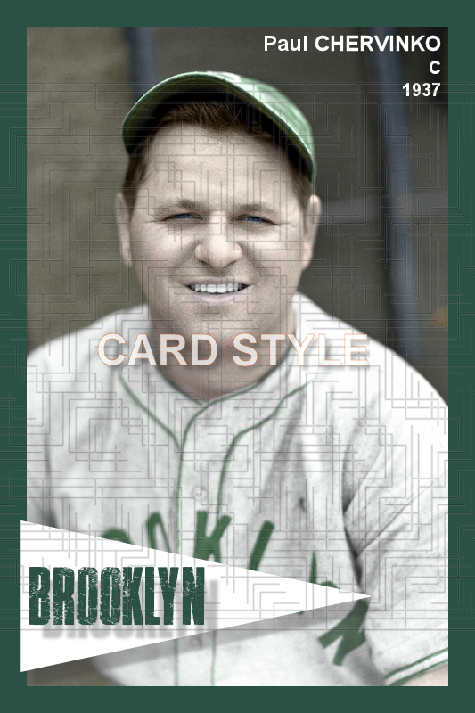 Paul Chervinko - 1937 Brooklyn Dodgers - choose a size & style