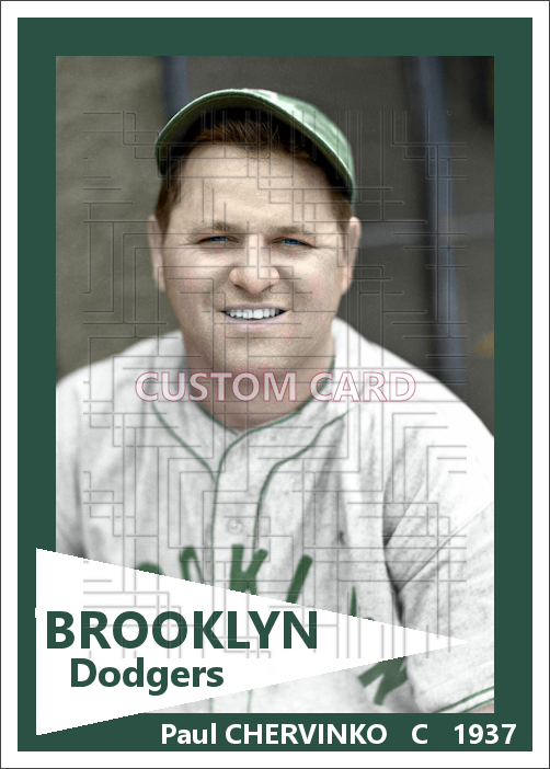 Paul Chervinko - 1937 Brooklyn Dodgers - choose a size & style