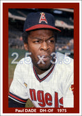Paul Dade - 1975 California Angels - choose a size & style