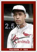 Paul Dean - 1934 St. Louis Cardinals - choose a size & style