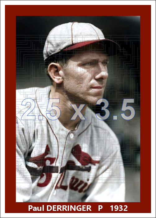Paul Derringer - 1932 St. Louis Cardinals - choose a size & style