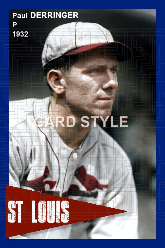 Paul Derringer - 1932 St. Louis Cardinals - choose a size & style