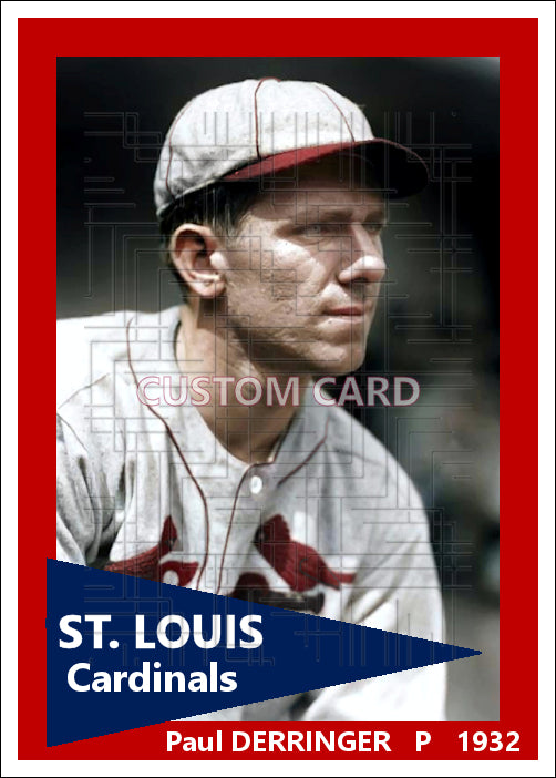 Paul Derringer - 1932 St. Louis Cardinals - choose a size & style