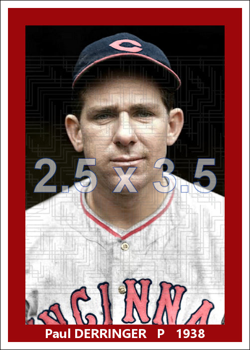 Paul Derringer - 1938 Cincinnati Reds - choose a size & style