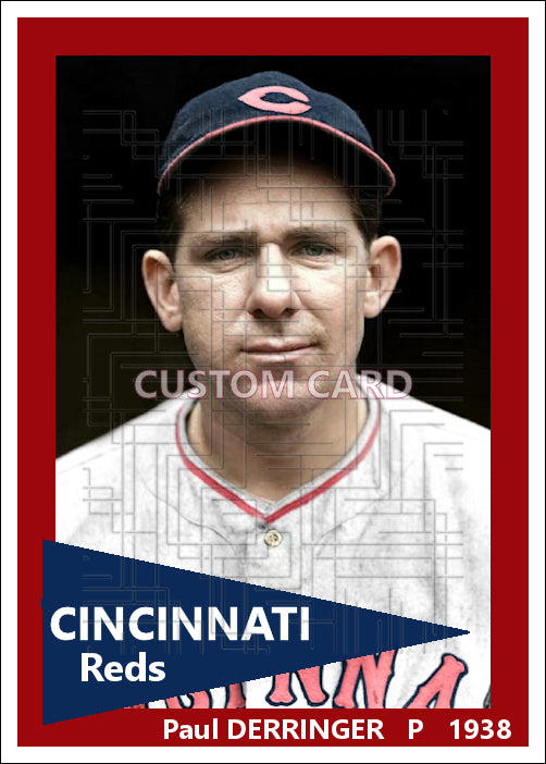 Paul Derringer - 1938 Cincinnati Reds - choose a size & style