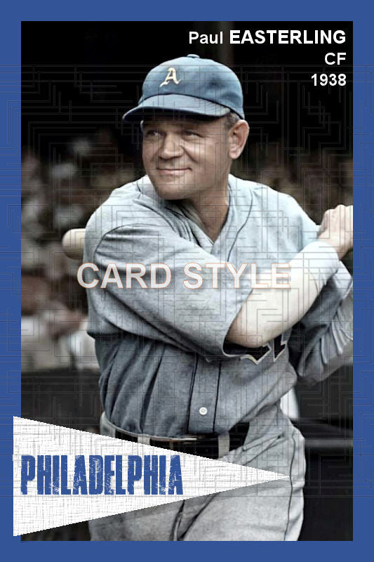 Paul Easterling - 1938 Philadelphia Athletics - choose a size & style