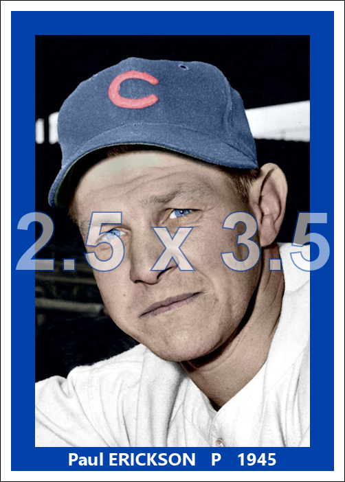 Paul Erickson - 1945 Chicago Cubs - choose a size & style