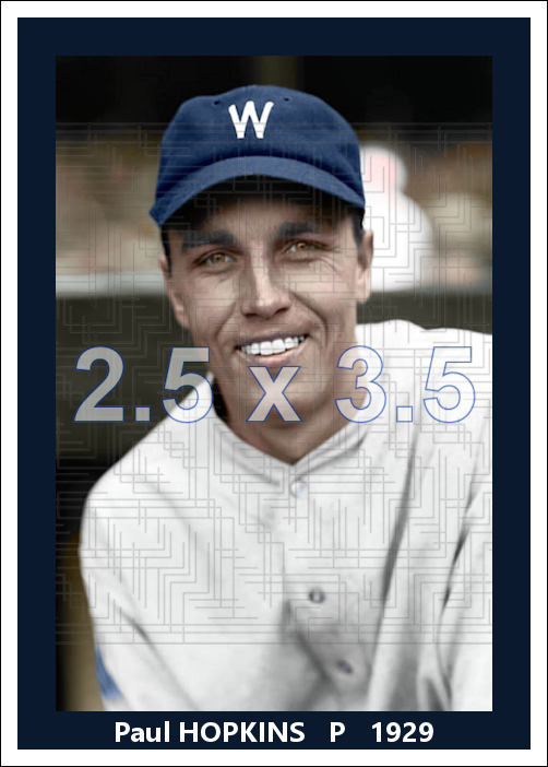 Paul Hopkins - 1929 Washington Senators - choose a size & style