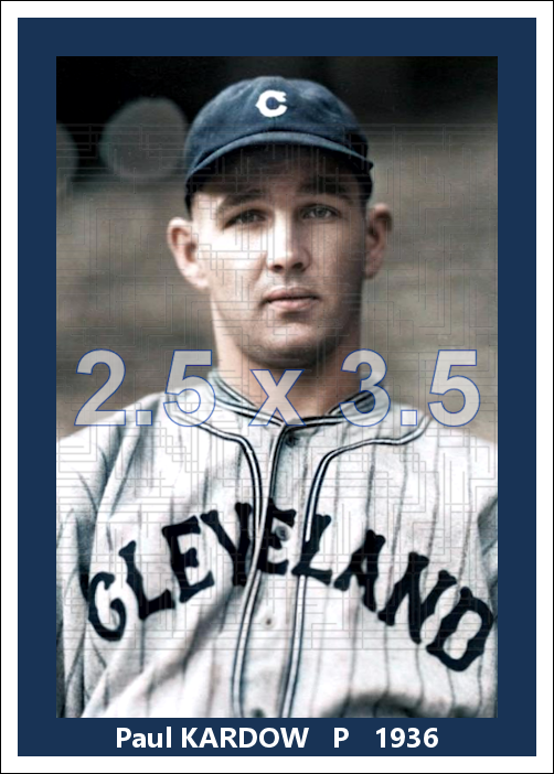 Paul Kardow - 1936 Cleveland Indians - choose a size & style