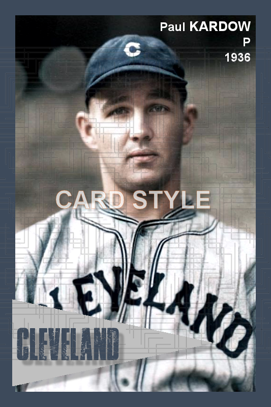 Paul Kardow - 1936 Cleveland Indians - choose a size & style