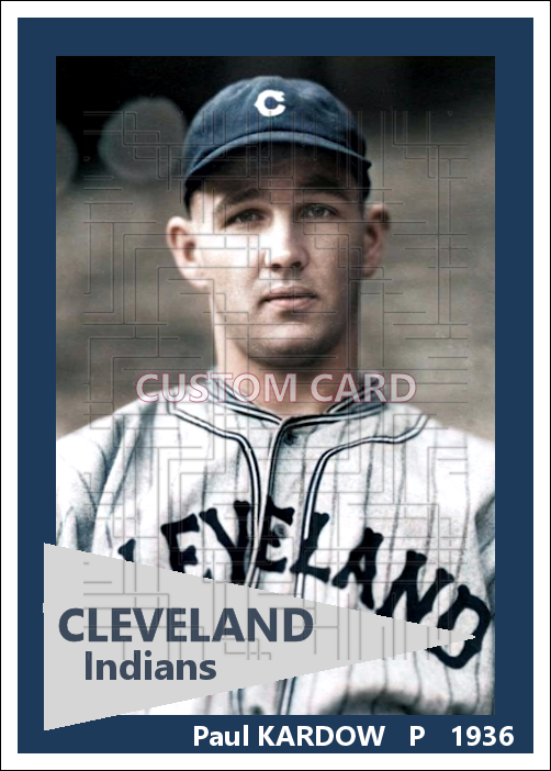 Paul Kardow - 1936 Cleveland Indians - choose a size & style
