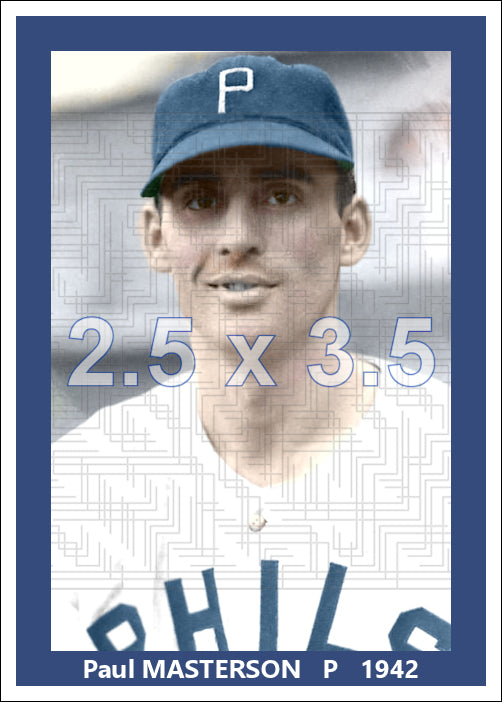 Paul Masterson - 1942 Philadelphia Phillies - choose a size & style