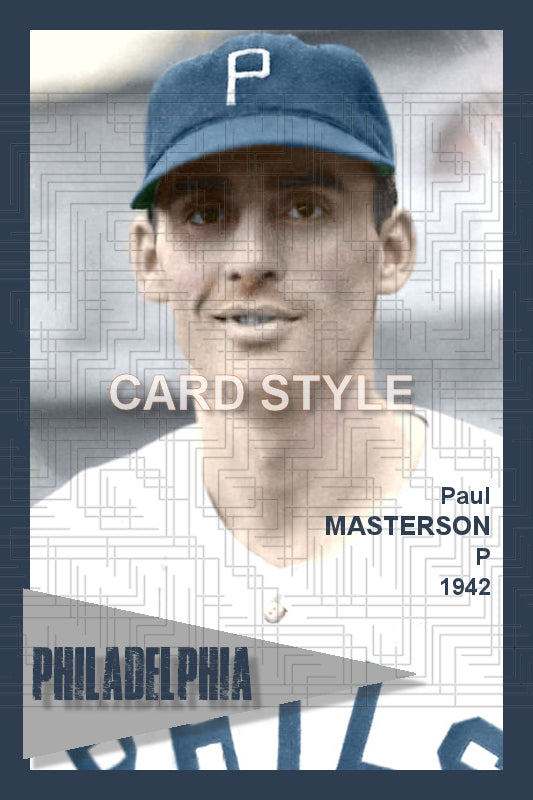 Paul Masterson - 1942 Philadelphia Phillies - choose a size & style