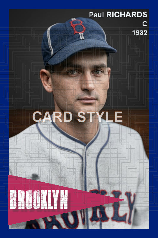 Paul Richards - 1932 Brooklyn Dodgers - choose a size & style
