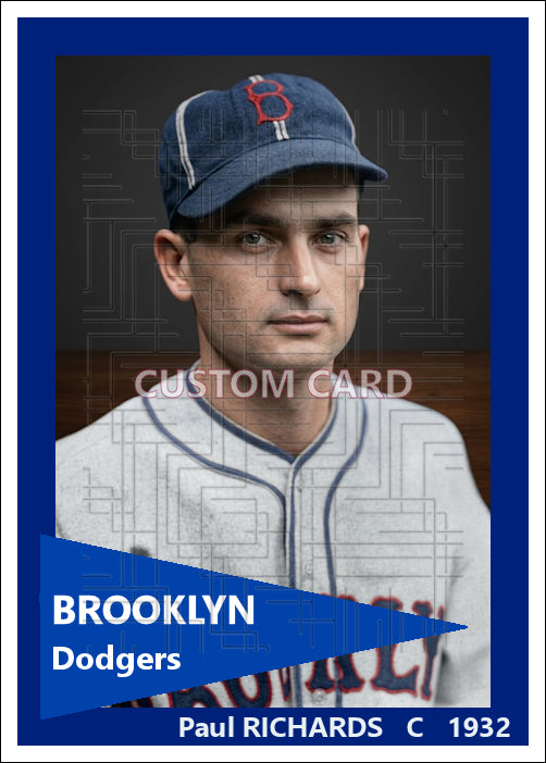 Paul Richards - 1932 Brooklyn Dodgers - choose a size & style