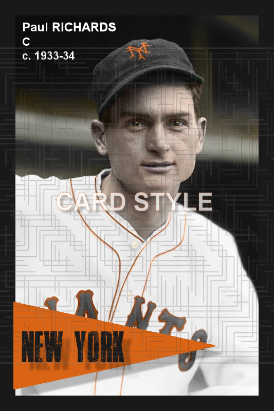 Paul Richards - 1933-34 New York Giants - choose a size & style