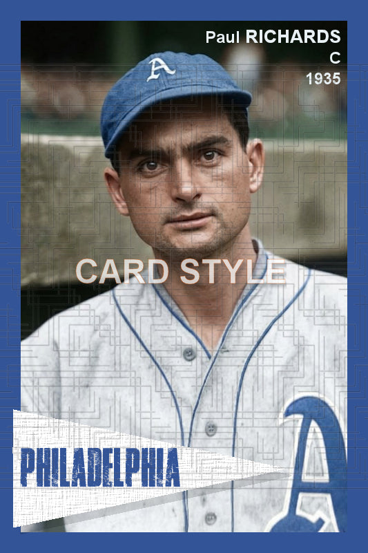 Paul Richards - 1935 Philadelphia Athletics - choose a size & style