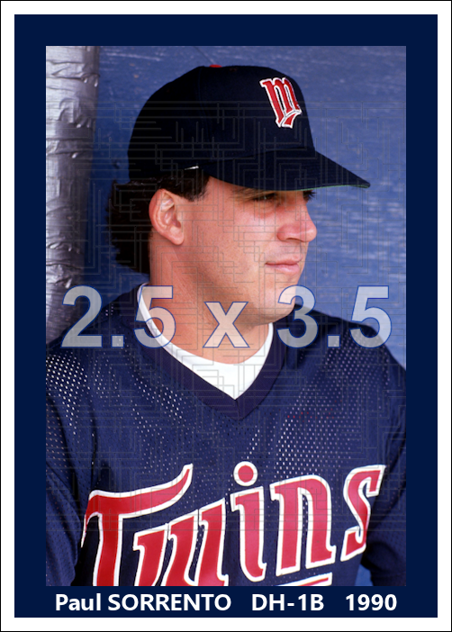 Paul Sorrento - 1990 Minnesota Twins - choose a size & style