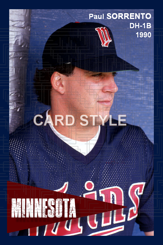 Paul Sorrento - 1990 Minnesota Twins - choose a size & style