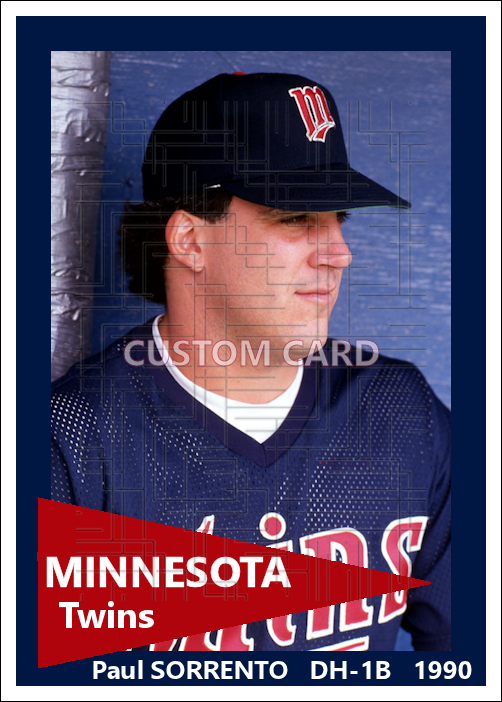 Paul Sorrento - 1990 Minnesota Twins - choose a size & style