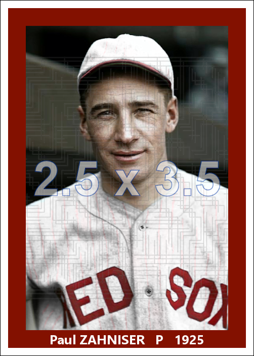 Paul Zahniser - 1925 Boston Red Sox - choose a size & style