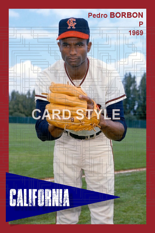Pedro Borbon - 1969 California Angels - choose a size & style
